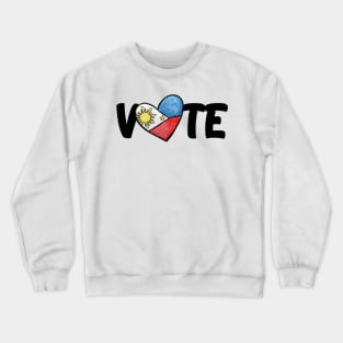 Filipino Flag Heart Voter Crewneck Sweatshirt